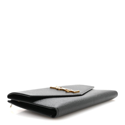 Saint Laurent Grain De Poudre Monogram Uptown Wallet Black 4 of 8