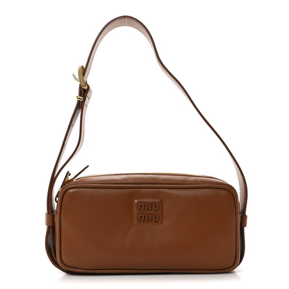 Miu Miu Soft Calf Softy Shoulder Bag Cognac 1 of 10