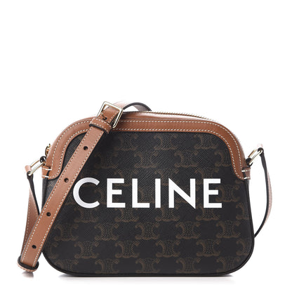 Celine Triomphe Canvas Small Camera Bag Tan 1 of 9