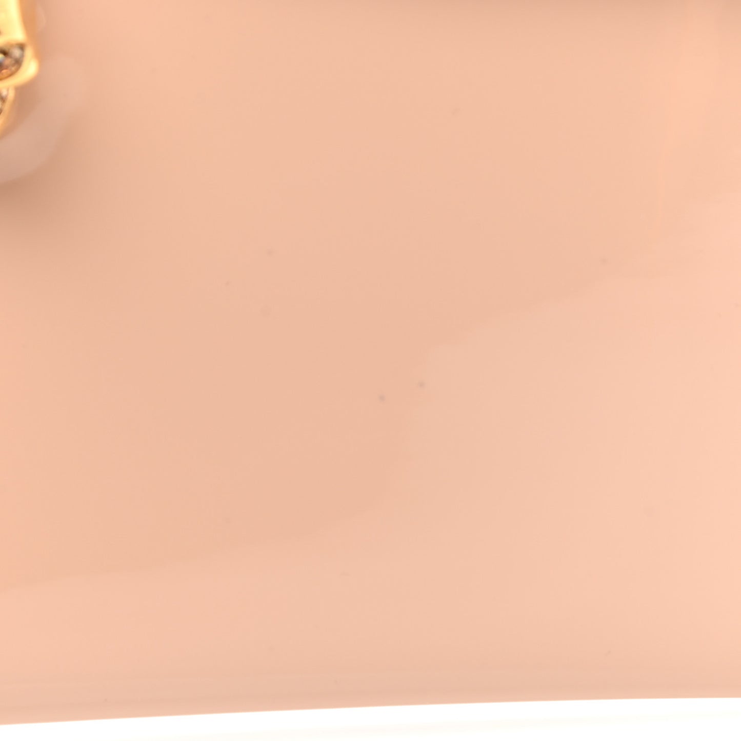 Patent Skull Lock Envelope Clutch Nude
