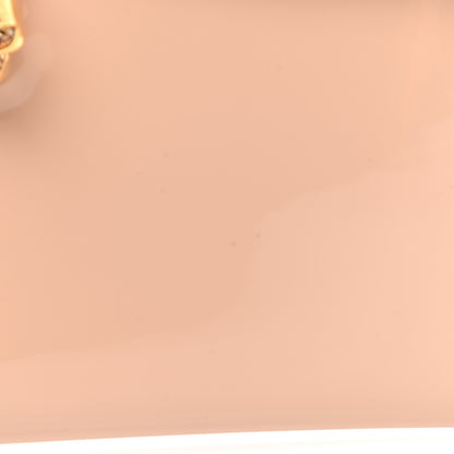 Alexander McQueen Patent Skull Lock Envelope Clutch Nude 7 of 9