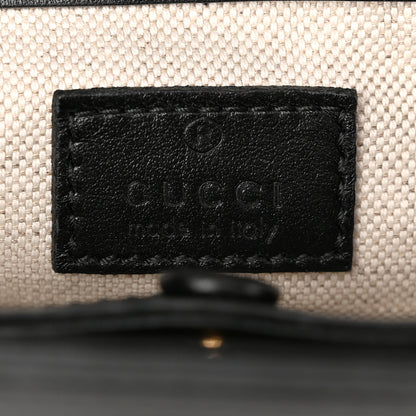 Gucci Calfskin GG Matelasse Small Flap Shoulder Bag Black Natural 5 of 9