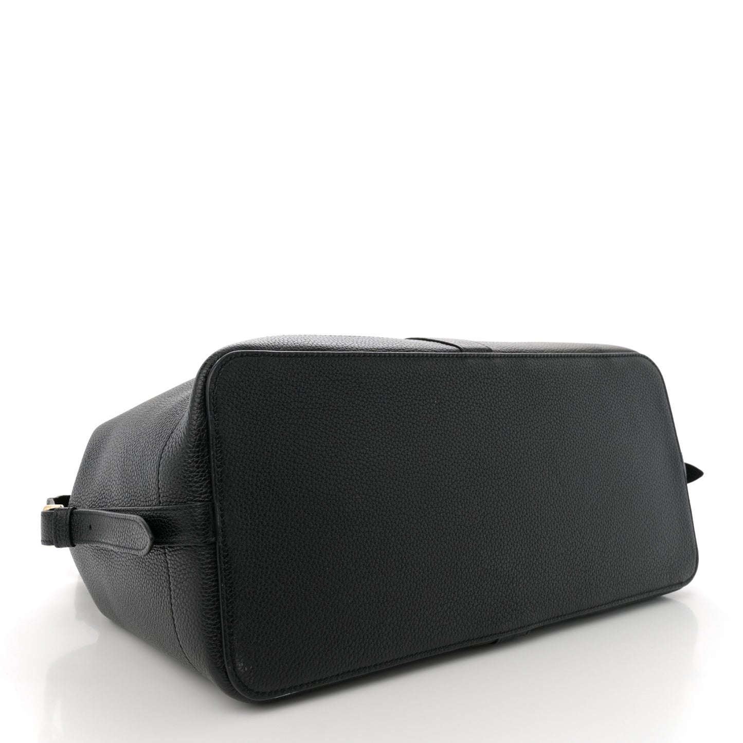 Grained Calfskin Medium Cabas De France Black