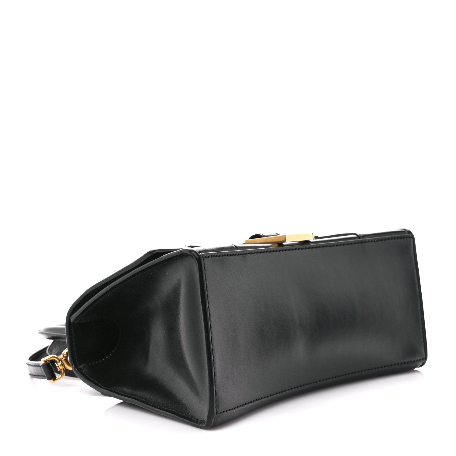 Balenciaga Shiny Box Calfskin Small Hourglass Top Handle Bag Black 4 of 11