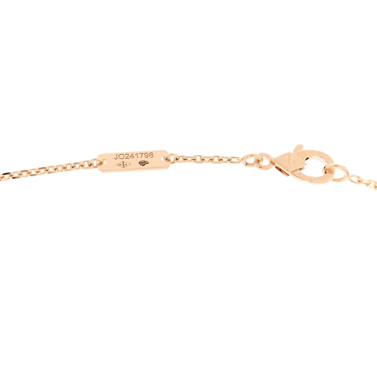 18K Yellow Gold Black Onyx Vintage Alhambra Pendant Necklace