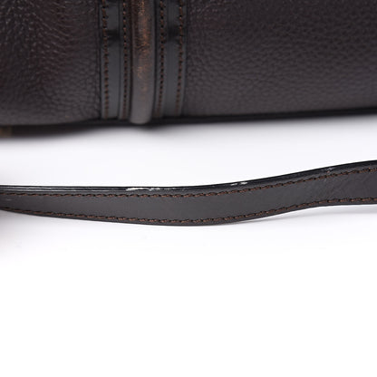 Burberry Grainy Calfskin Medium Alchester Bowling Bag Dark Chocolate 14 of 16