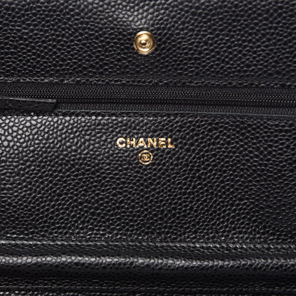 Chanel Caviar Quilted Wallet On Chain WOC Black 6 of 8