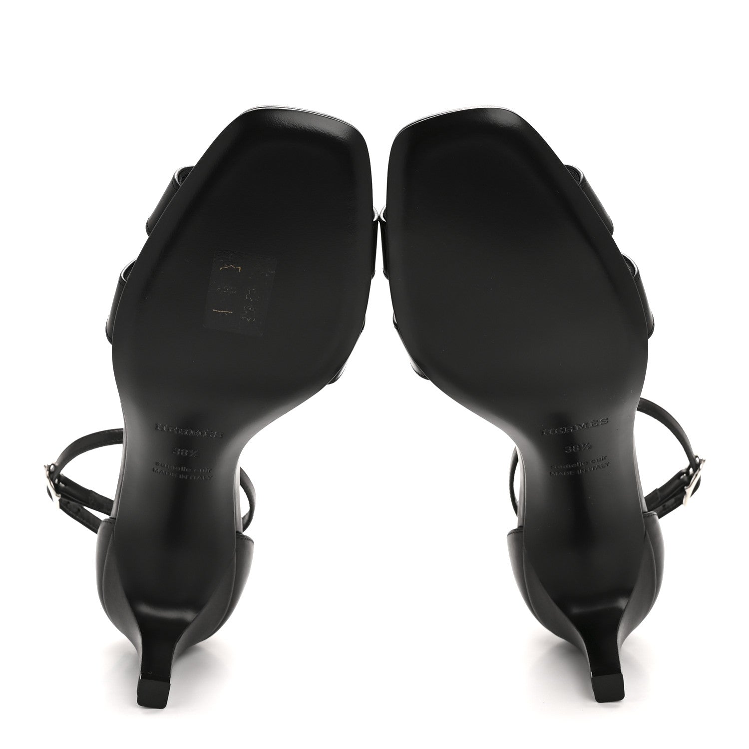 Hermes Calfskin Joy 70 Sandals 38.5 Black 6 of 10