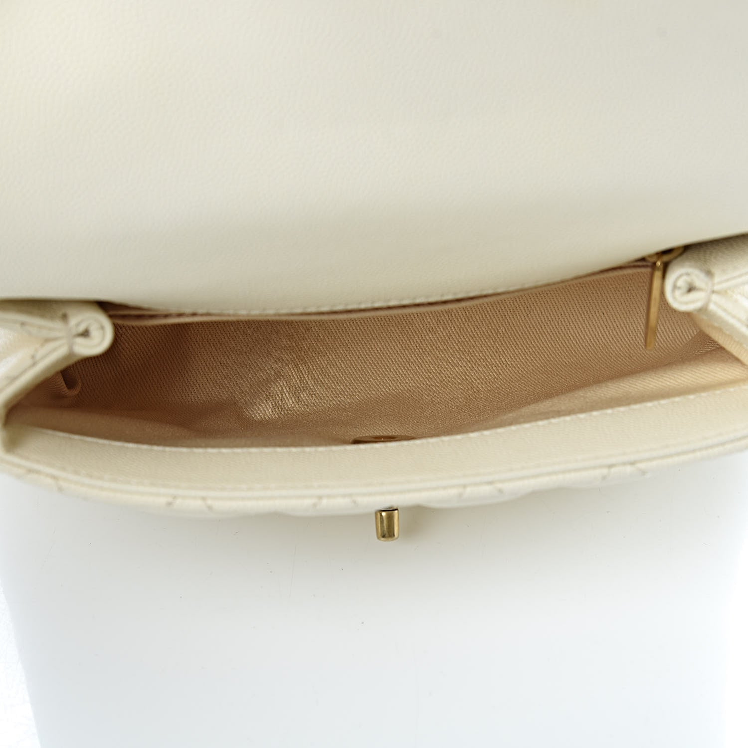 Chanel Caviar Quilted Mini Coco Handle Flap Light Beige 5 of 12