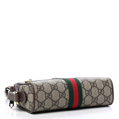 Gucci GG Supreme Monogram Web Mini Ophidia Shoulder Bag Brown 3 of 8