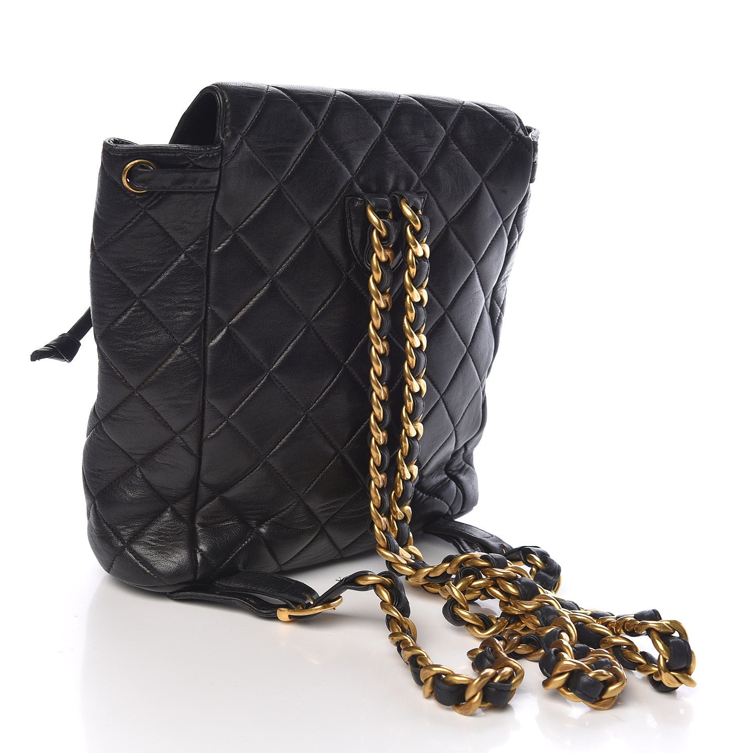 Chanel Lambskin Quilted CC Chain Backpack Black 3 of 10