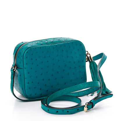 Gucci Ostrich Small Soho Disco Bag Teal 3 of 11