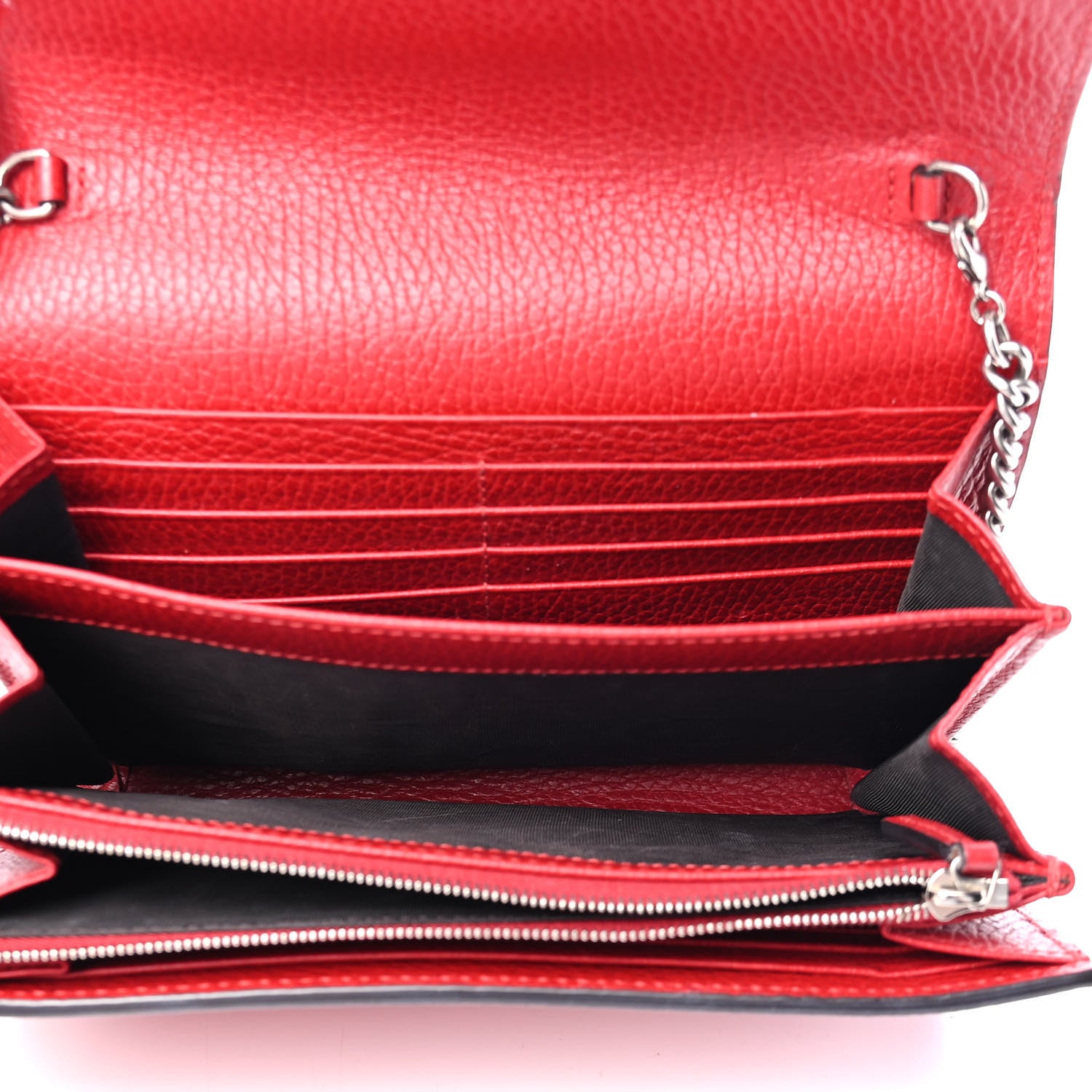 Gucci Calfskin Mini Dionysus Chain Wallet Hibiscus Red 4 of 6