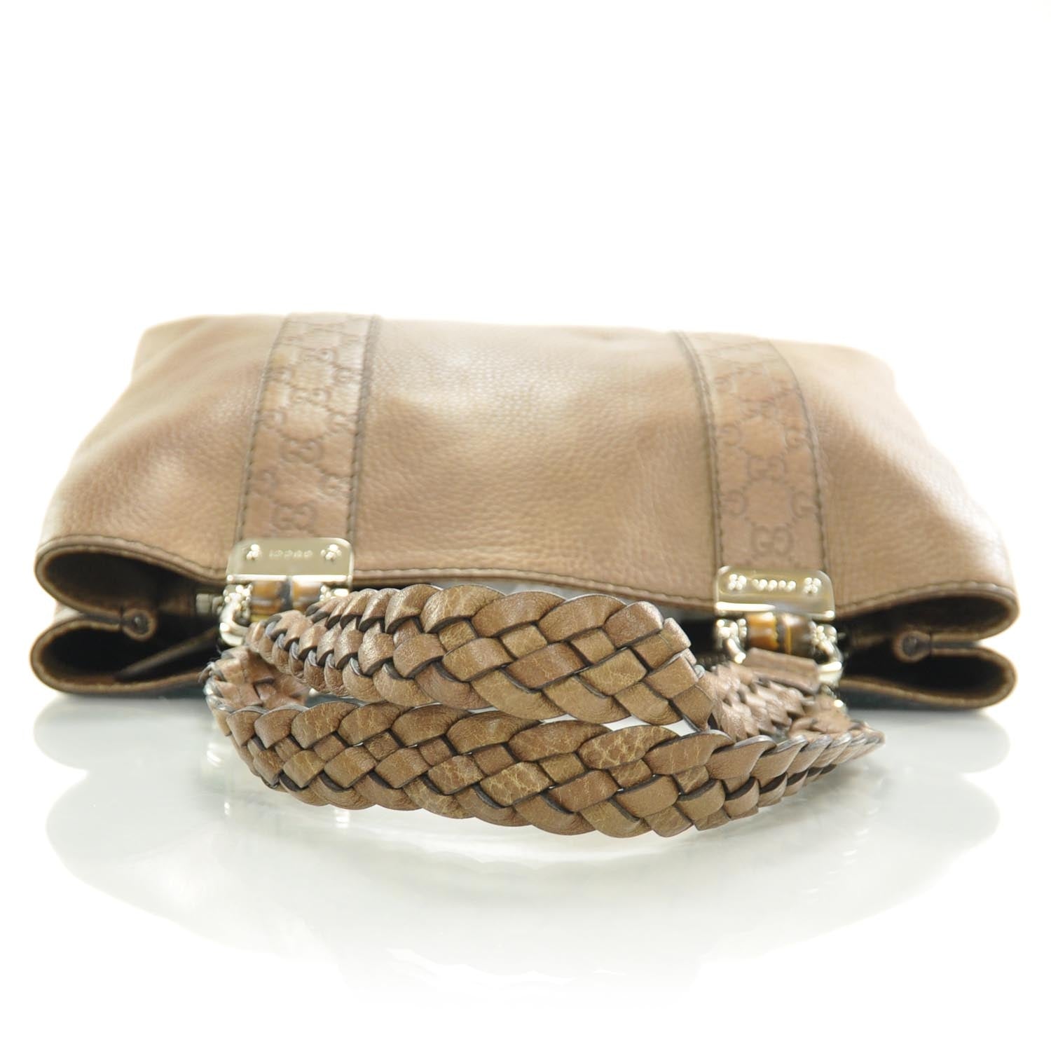 Gucci Leather Bamboo Bar Medium Tote 5 of 8