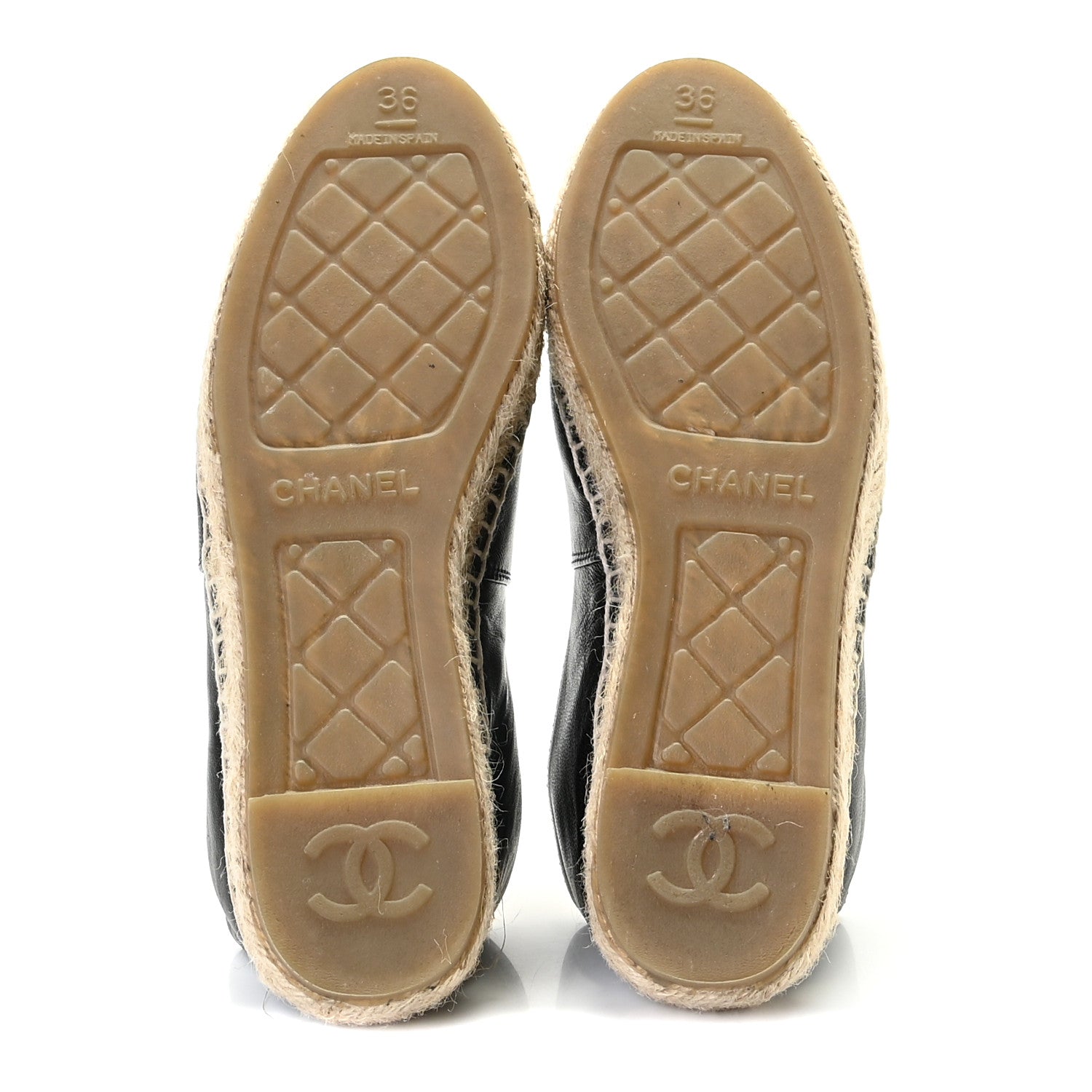 Chanel Lambskin CC Espadrilles 36 Black 10 of 24