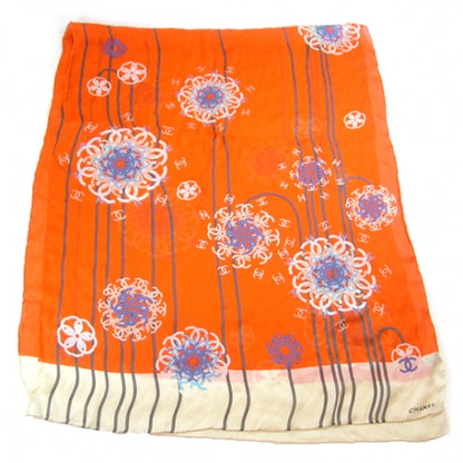 Chanel Silk Scarf CC Logo Orange 1 of 6