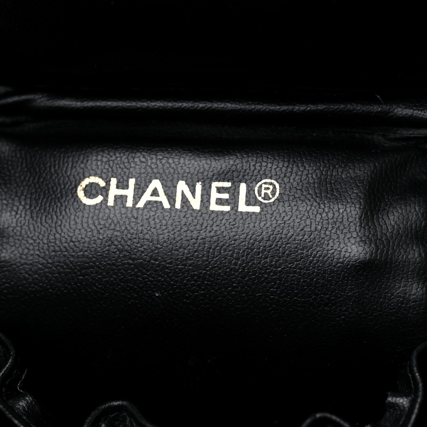 Lambskin Vanity Cosmetic Case Black