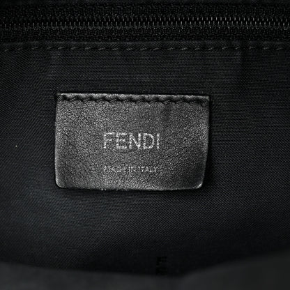 Fendi Nylon Vitello Dolce Goat Fox Fur Crocodile Monster Eyes Mini Backpack Black Sunflower 6 of 11