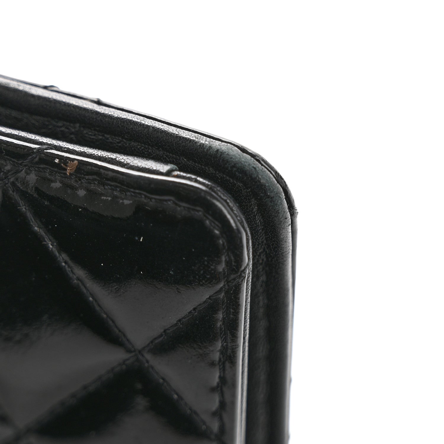 Chanel Patent Quilted Brilliant Yen Wallet Black 10 of 12