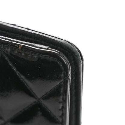 Chanel Patent Quilted Brilliant Yen Wallet Black 10 of 12