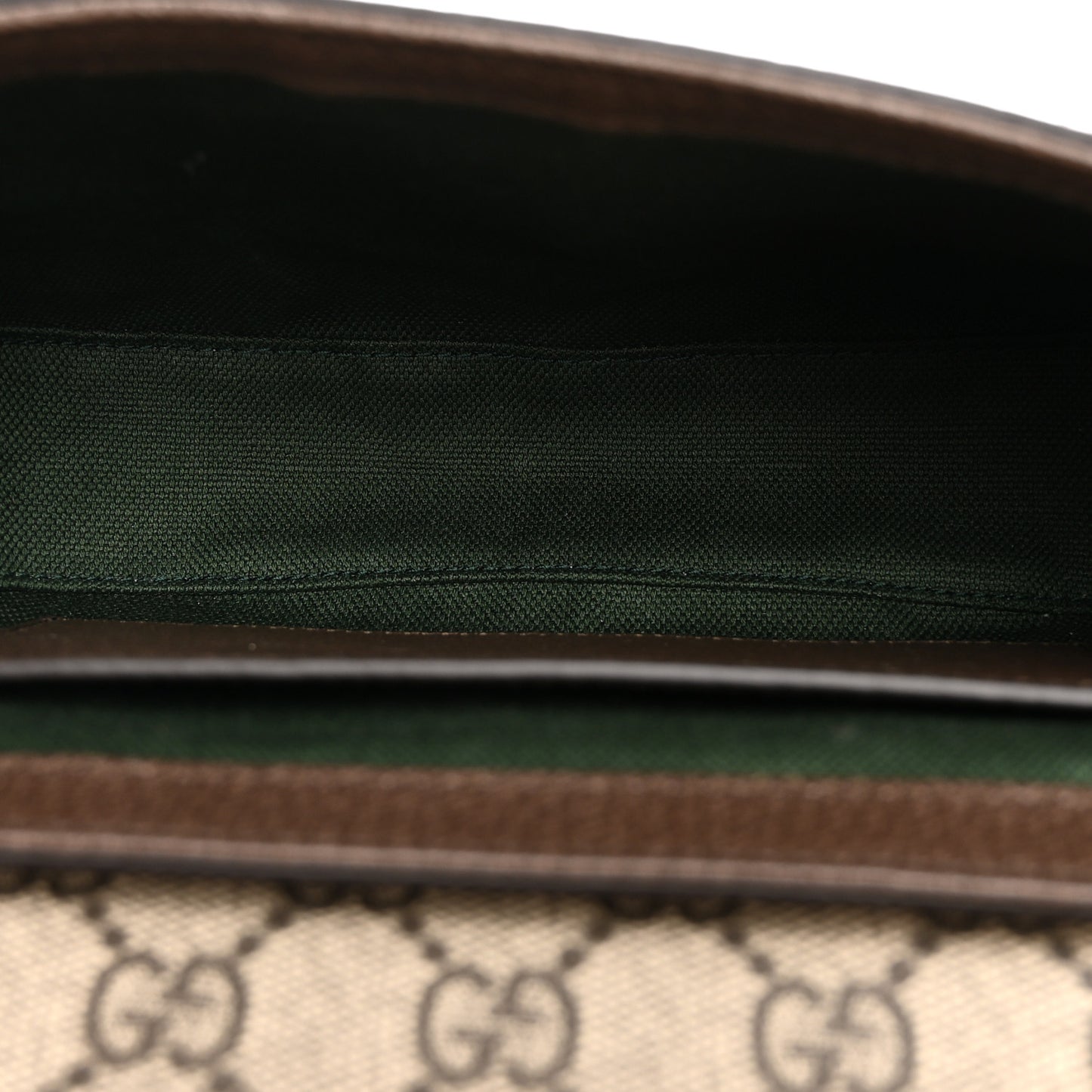 GG Supreme Monogram Textured Dollar Calfskin Small Ophidia Top Handle Shoulder Bag Beige Brown