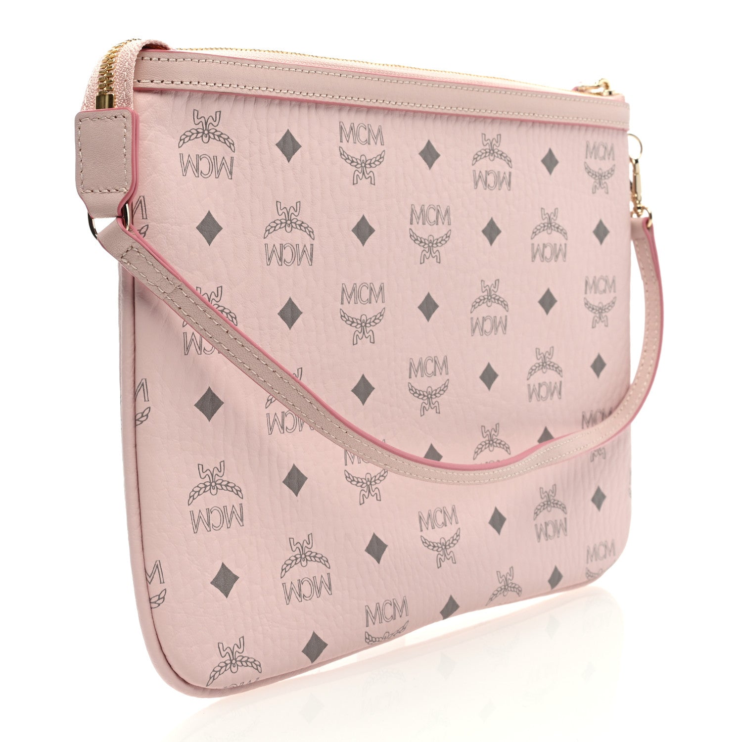 MCM Visetos Liz Shopper Tote Pouch Powder Pink 3 of 6