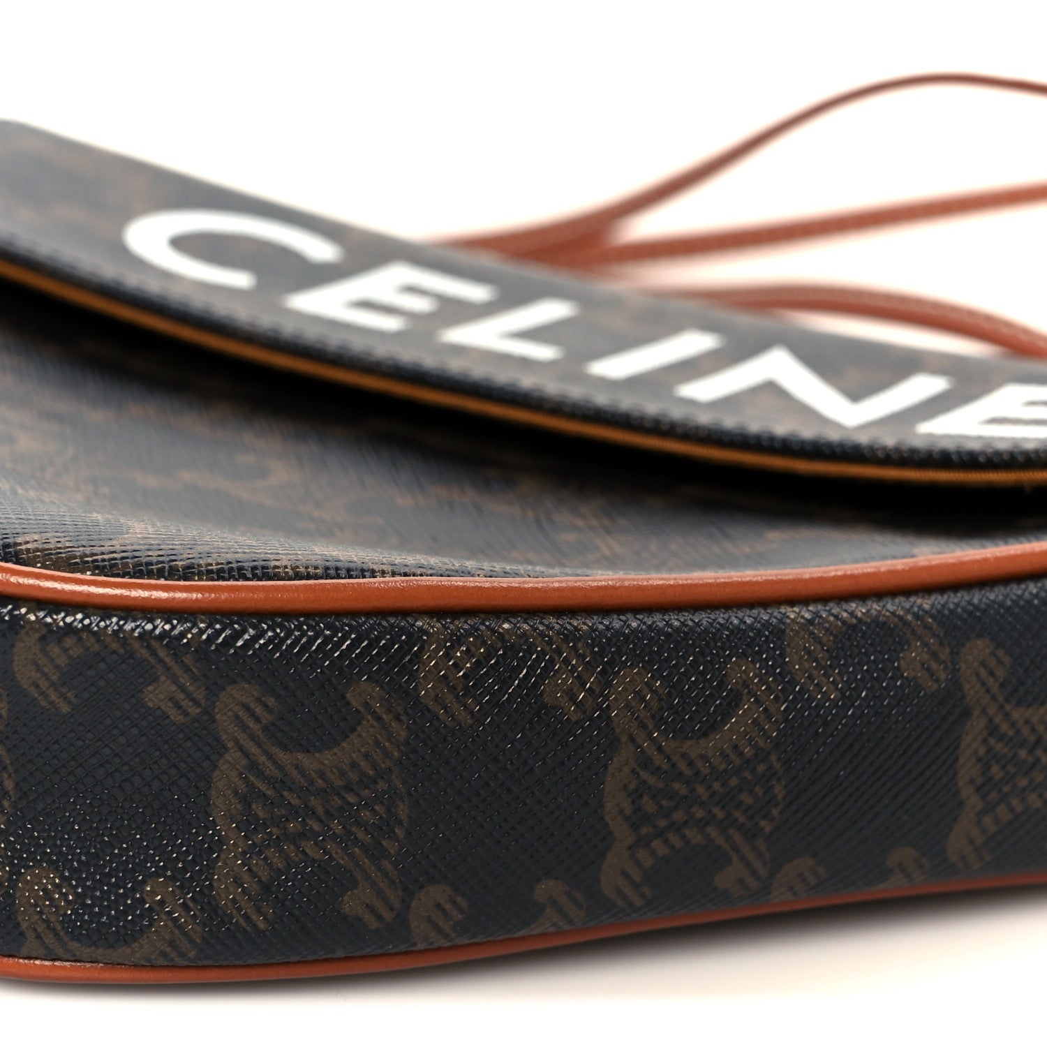 Celine Triomphe Canvas Triangle Crossbody Bag Tan 11 of 11