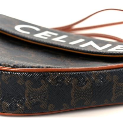 Celine Triomphe Canvas Triangle Crossbody Bag Tan 11 of 11