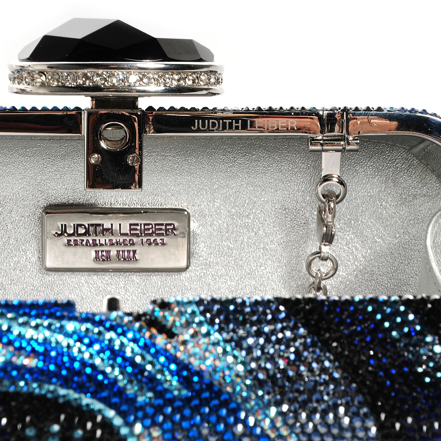 Swarovski Crystal New Soap Dish Clutch Indigo