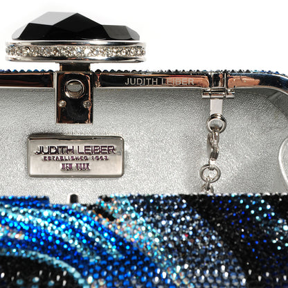Judith Leiber Swarovski Crystal New Soap Dish Clutch Indigo 5 of 6