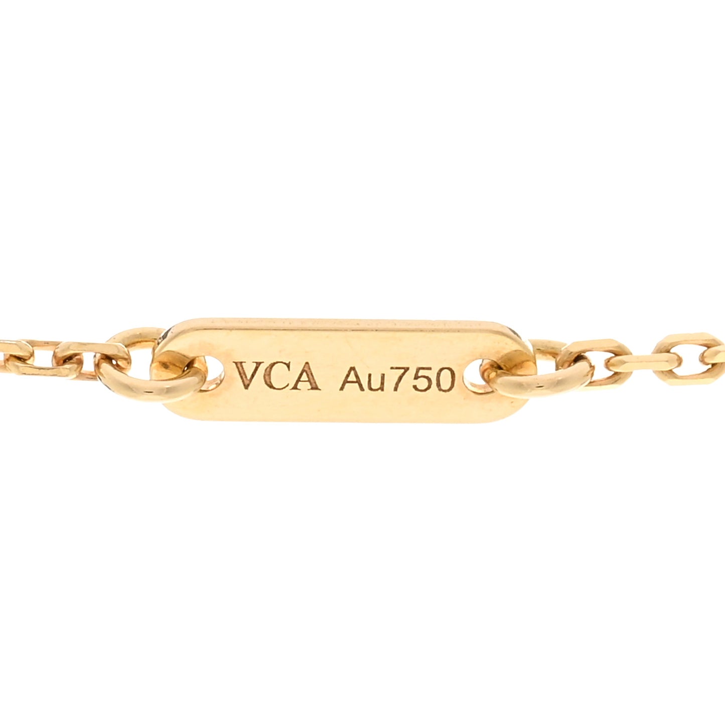 18K Yellow Gold Mother of Pearl Sweet Alhambra Pendant Necklace