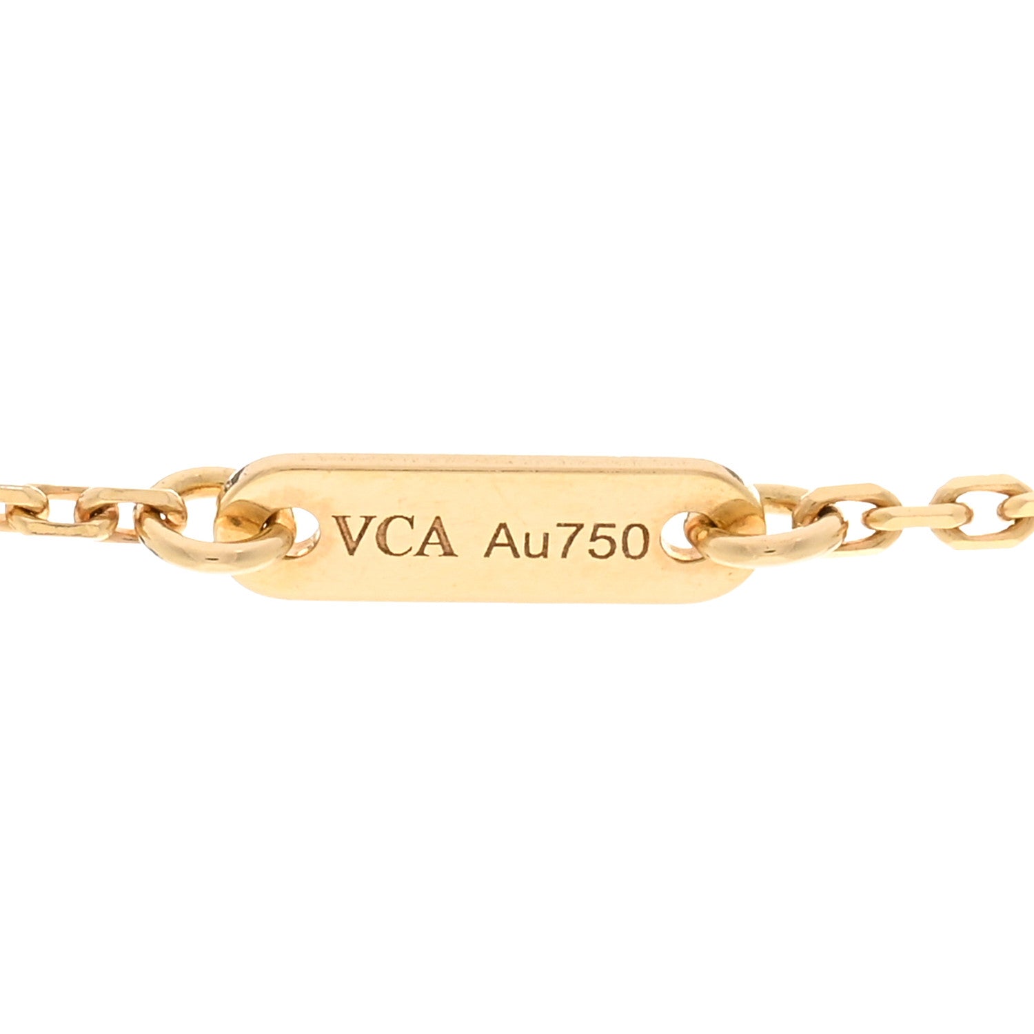Van Cleef & Arpels 18K Yellow Gold Mother of Pearl Sweet Alhambra Pendant Necklace 4 of 6