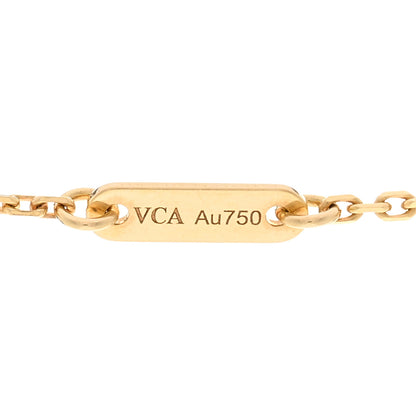 Van Cleef & Arpels 18K Yellow Gold Mother of Pearl Sweet Alhambra Pendant Necklace 4 of 6