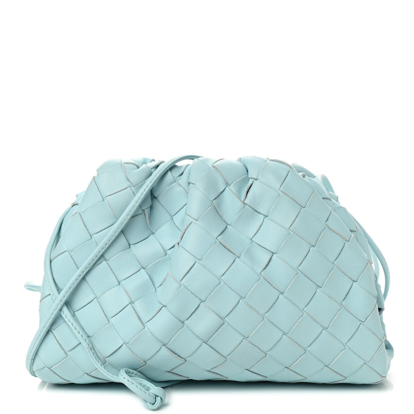 Nappa Intrecciato The Mini Pouch Topazio Silver