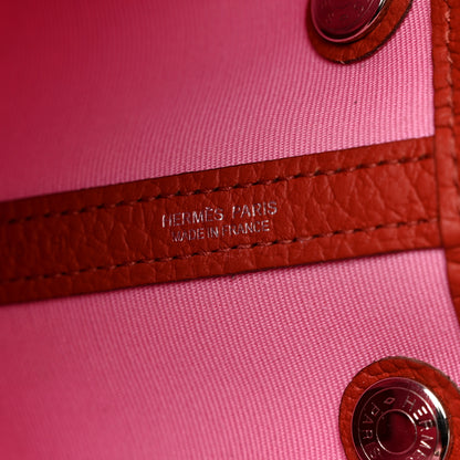 Hermes Toile Militaire Vache Country Garden Party Tote 30 Bubblegum Rouge Duchesse 6 of 10