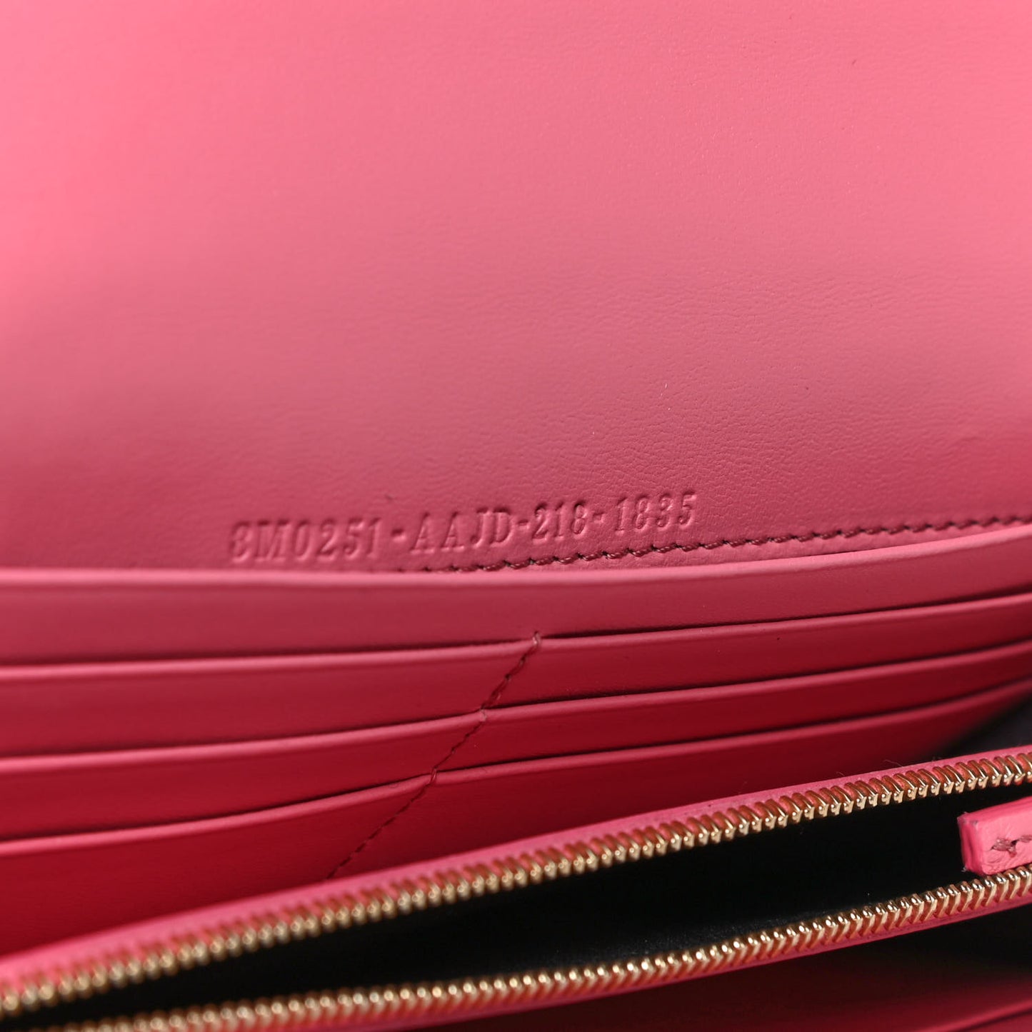Nappa Matisse FF Embossed Continental Wallet Pink
