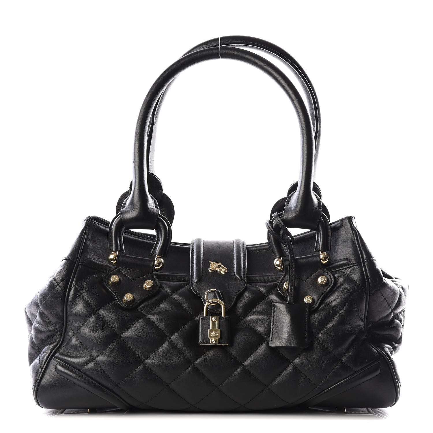 Burberry Calfskin Quilted Satchel Black 1 of 13