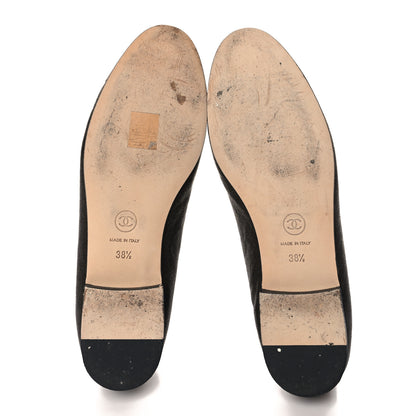 Chanel Caviar CC Cap Toe Ballerina Flats 38.5 Brown 6 of 9