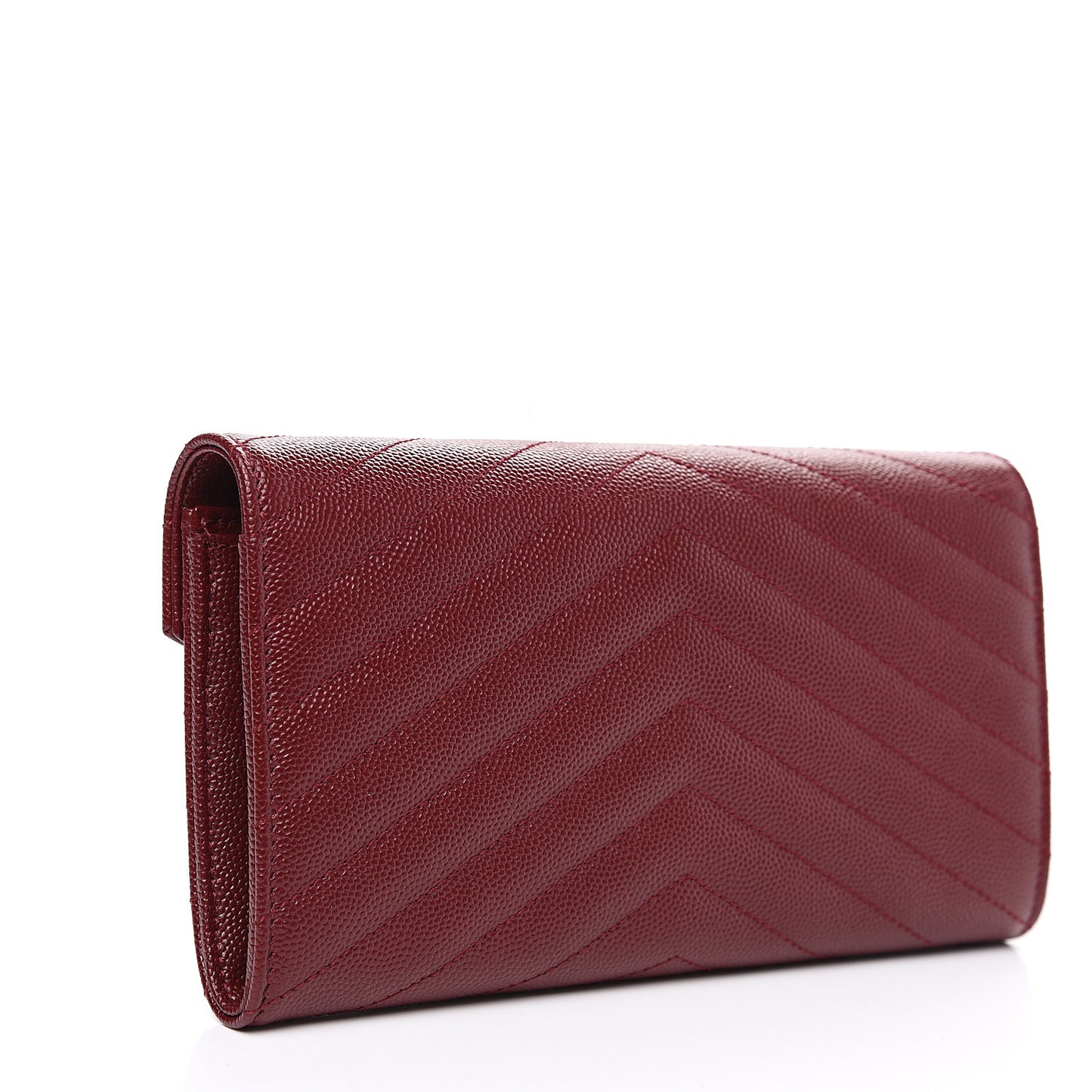 Grain De Poudre Matelasse Chevron Monogram Wallet Palissandre