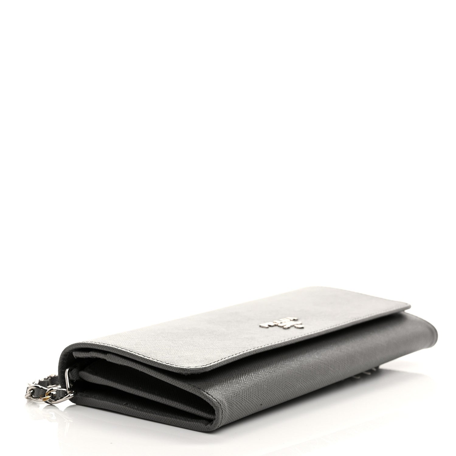 Prada Saffiano Metal Oro Chain Wallet Marmo 4 of 11