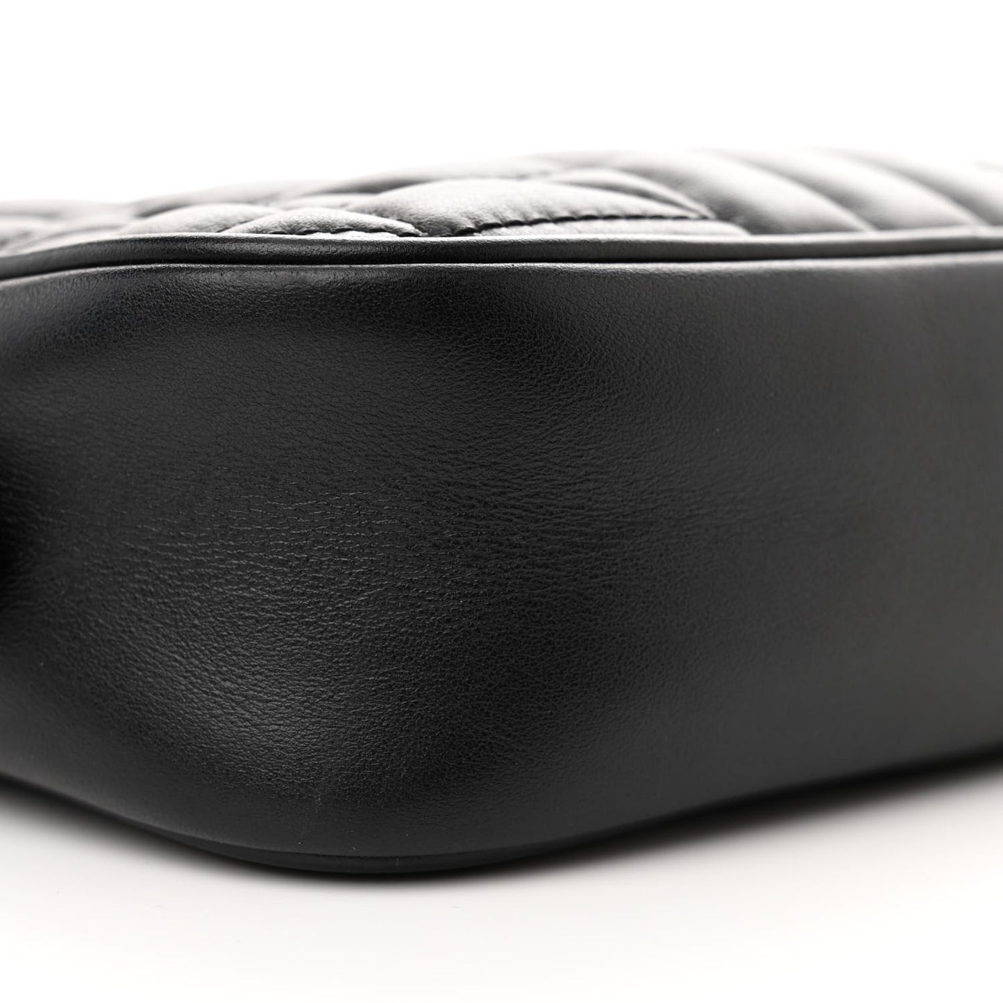 Calfskin Matelasse Aria Mini GG Marmont Chain Shoulder Bag Black