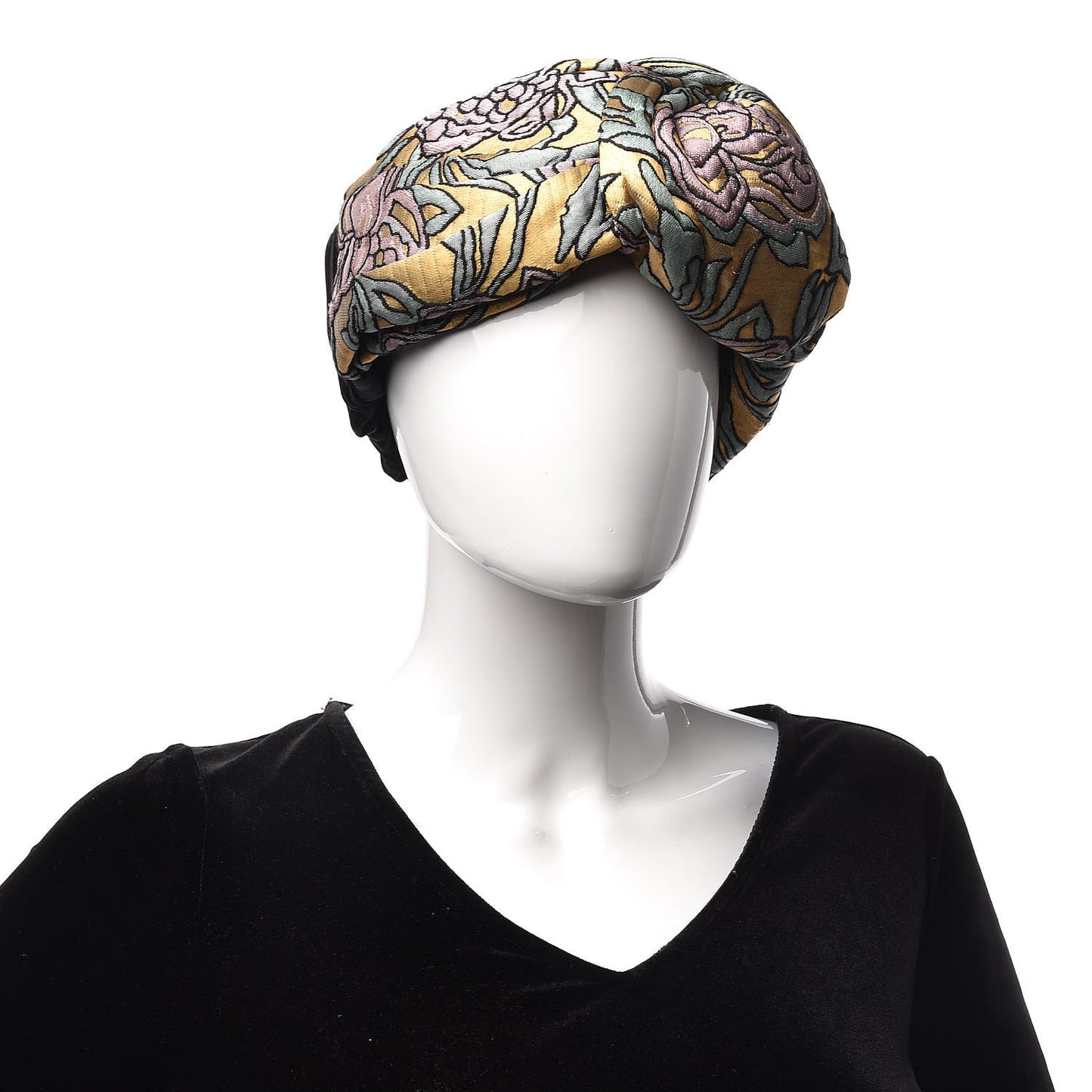 Metallic Wool Silk Floral Duchesse Headband