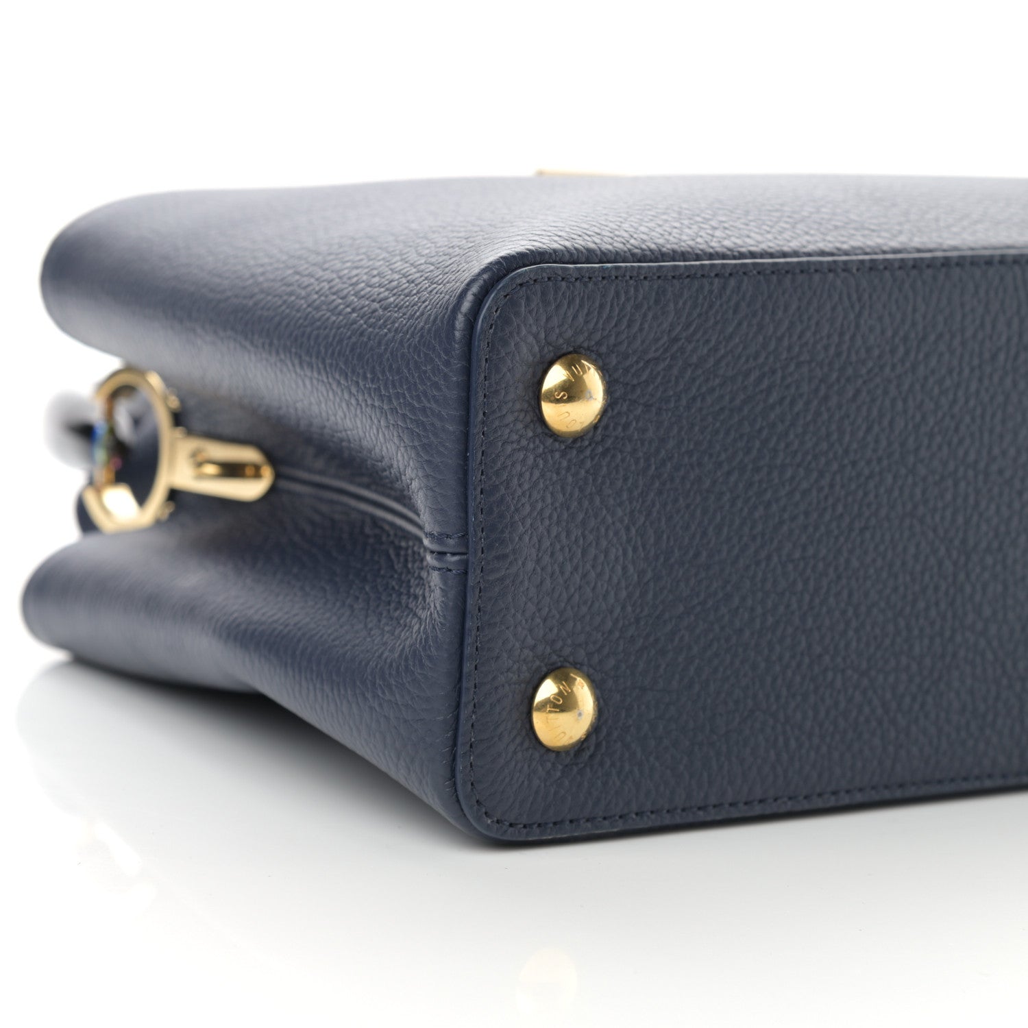Louis Vuitton Taurillon Resin Capucines Murano MM Midnight Blue 8 of 13