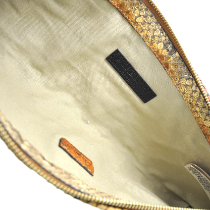 Burberry Python House Check Stitched Bridle Clutch Bag 6 of 9