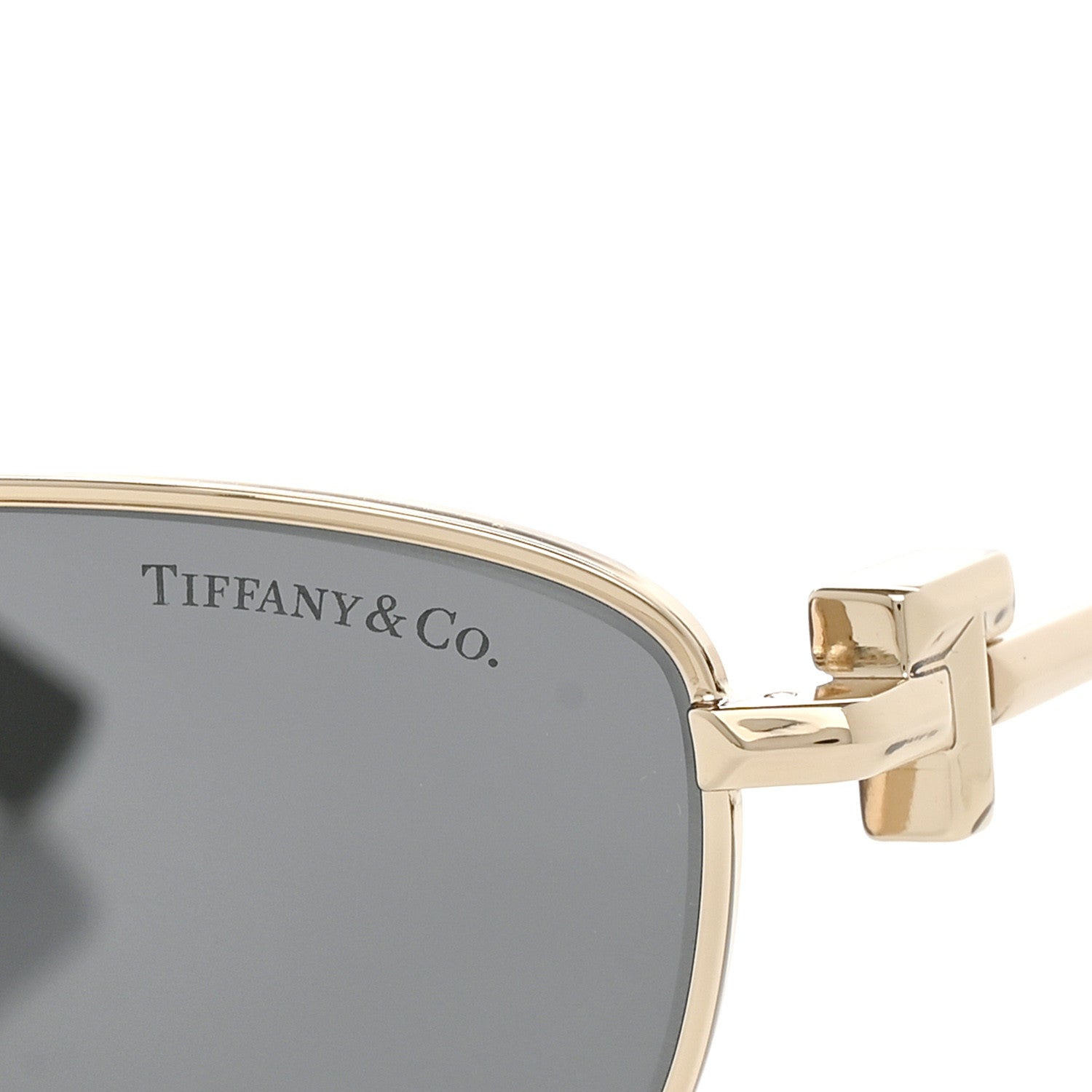 Tiffany Metal T Oval Sunglasses TF3115 Gold Black 7 of 8