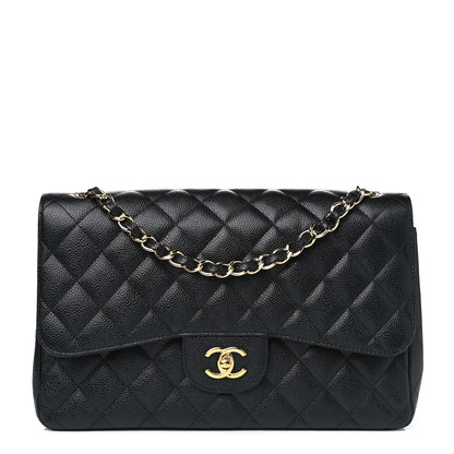 Chanel Caviar Quilted Jumbo Double Flap Black 1 of 4