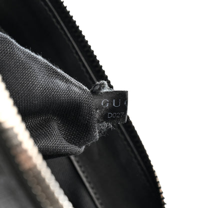 Gucci GG Supreme Monogram Appia Calfskin Web Flat Messenger Bag Black Grey 8 of 15