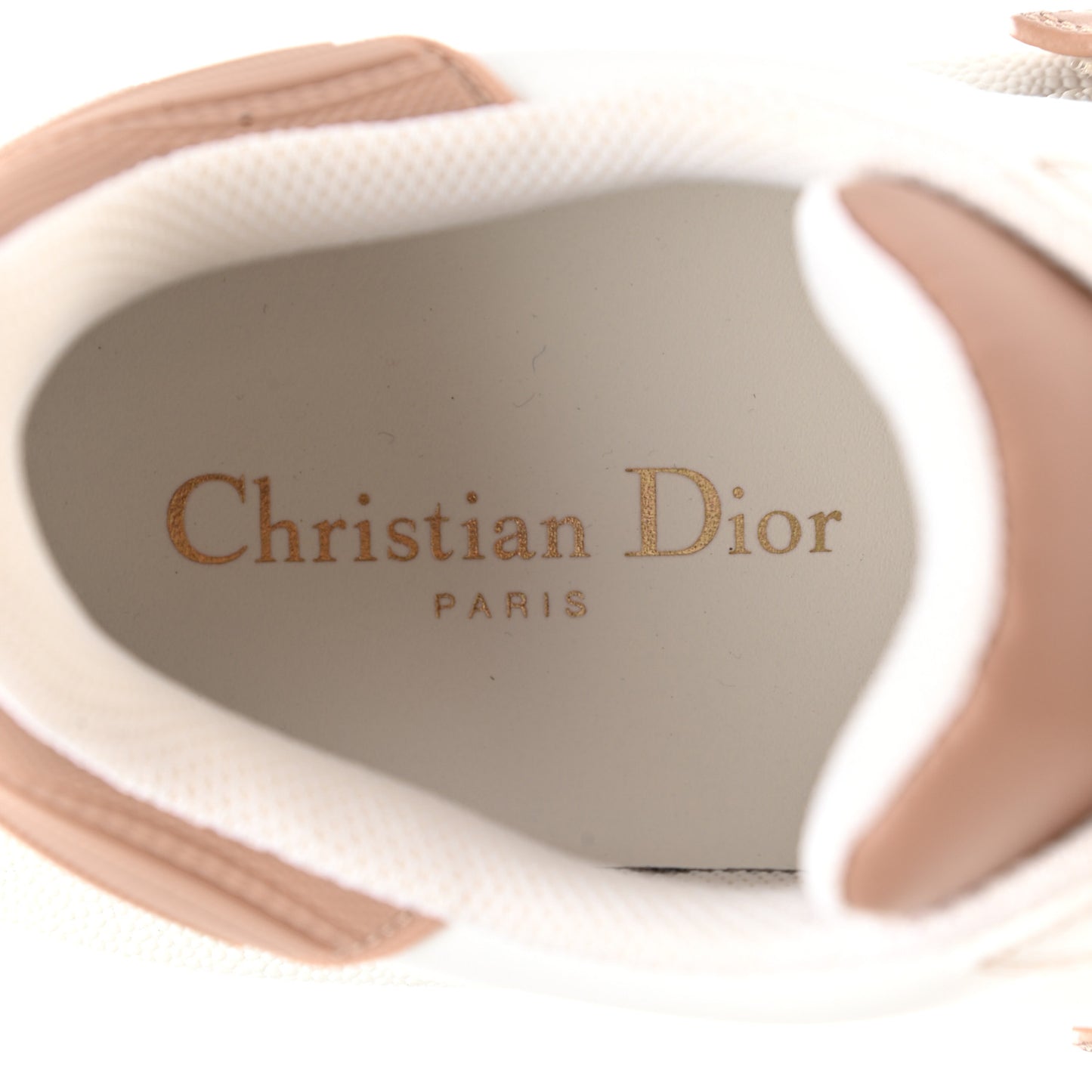 Calfskin Bi-Color Dior-ID Platform Sneakers 39.5 White Nude