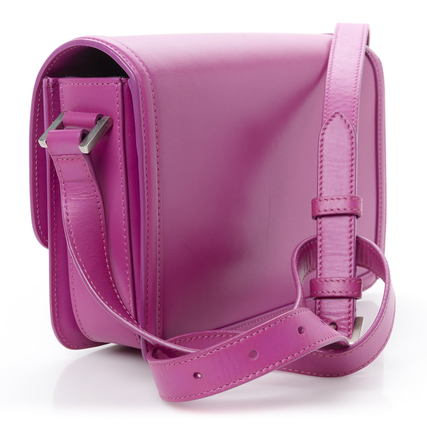 Box Calfskin Monogram Medium Solferino Satchel Fuchsia