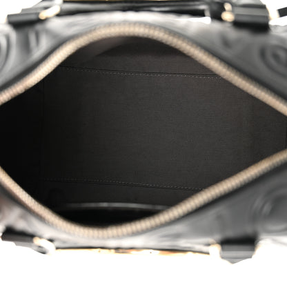 Louis Vuitton Calfskin Embossed Mini Cube Speedy Black 5 of 10